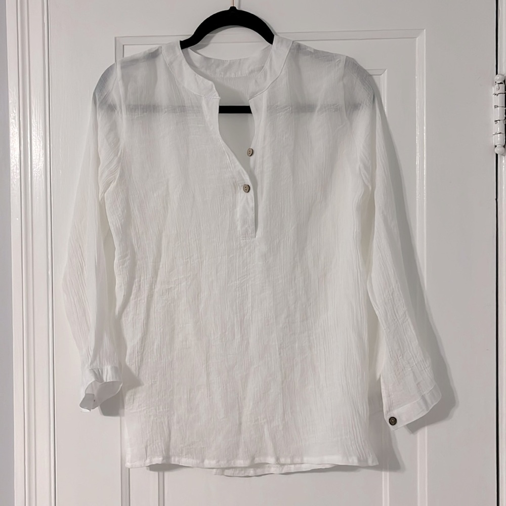 Light crepe resort shirt